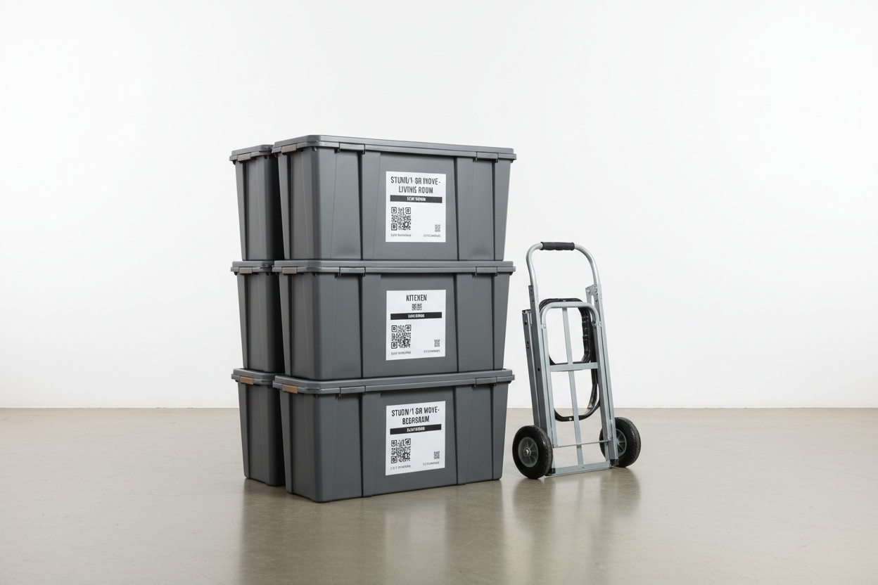 Studio / 1-Bed Tote Rental Bundle (15–20 totes + 1 dolly)